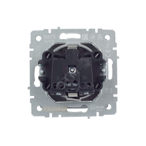 Розетка BRITE РСбш10-3-44-БрГ 16А IP44 с заземл. защ. шторки с крышкой графит BR-R16-16-44-K53