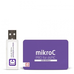 MIKROE-734, Программное обеспечение для разработки mikroC PRO for dsPIC (USB Dongle)