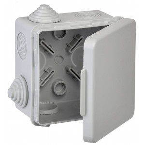 Коробка расп. КМ 80х80х50мм о/к IP54 4 вв. (7035) UKO31-080-080-050-K03-54G