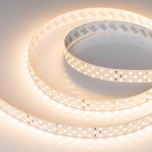 Лента RT-A252-19mm 24V Warm3000 CRI98 (27 W/m, IP20, 2835, 5m) 025156(2), Гибкая лента LUX, светодиоды smd 2835, 252 шт/м (1260шт на 5м), белая плата 19 мм, скотч 3М. Цвет ТЕПЛЫЙ 2900-3100K. Питание 24V, мощность 27 Вт/м (135 Вт на 5м), угол 120°, цветопередача CRI 95..98. Размеры 5000х19x1.5мм. Мин.отрезок 83.33мм, 21 светодио