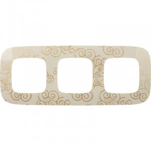 Рамка 3-м Valena Allure универсальная нарцисс золото Leg 754353