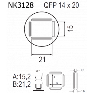 QUICK NK3128, Насадка для термофена в паяльных станциях серий Quick712, Quick713, Quick856AX, Quick856AE, Quick861DW, Quick861DE