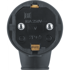 Вилка угловая 61 367 NCA-PLR01-16A-E-IP44-BL с заземл. каучук черн. Navigator 61367