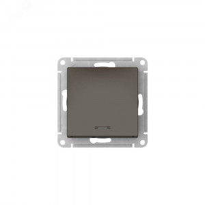 ATLASDESIGN 1-клавишный ВЫКЛЮЧАТЕЛЬ с подсветкой ,сх.1а, 10АХ, быстрозажимные клеммы, МОККО ATN000613S