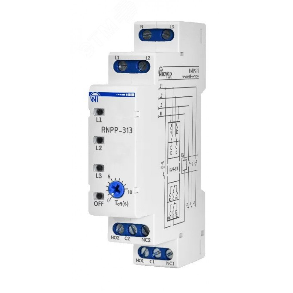 Изображение товара Реле напряжения и последовательности фаз РНПП-313