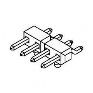 87858-0002, Проводные клеммы и зажимы 2mm SR 2P Hdr in Hor SMT /Peg Breakaway