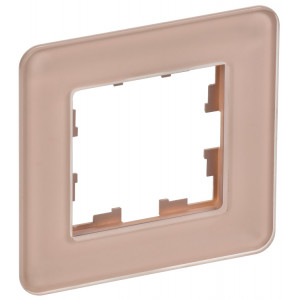 BRITE Рамка 1-мест. РУ-1-2-Бр стекло дым. RE BR-M12-G-41-K97