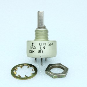 СП4-2Ма 1 А 3-20   100К, Резистор переменный подстроечный непроволочный 100кОм 1Вт
