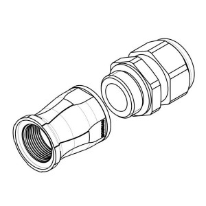 UTL10JCP1, Стандартный цилиндрический соединитель Backshell housing Size 10
