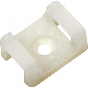 Площадка ПМ 22х16х6мм под винт белая (100шт) UHP33-22-16-6-100-K01