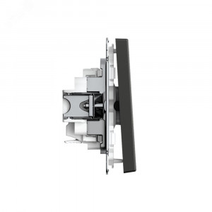 ARTGALLERY 1-клавишный ВЫКЛЮЧАТЕЛЬ, 10АХ, механизм, быстрозажимные клеммы, БАЗАЛЬТ GAL001411S