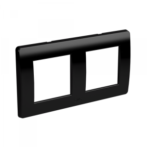Рамка на 2+2 модуля (двухместная), черная 75012B