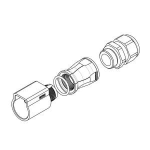 UTL1JC103G1S, Стандартный цилиндрический соединитель Female recpt, bshell 4P