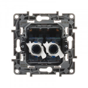 ETIKA Розетка компьютерная 2ХRJ45 категория 6 UTP белая 672254