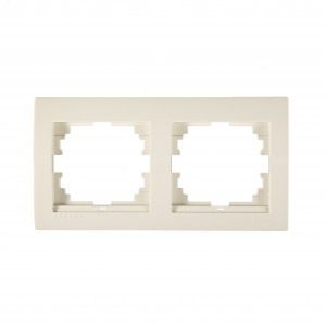 DERIY Рамка х2 горизонтальная крем 702-0300-147