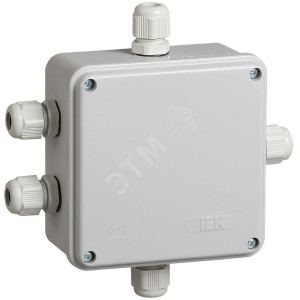 Коробка расп. КМ41330 о/п 100х100х50мм PG9 IP55 7035 UKO10-100-100-050-K51-55