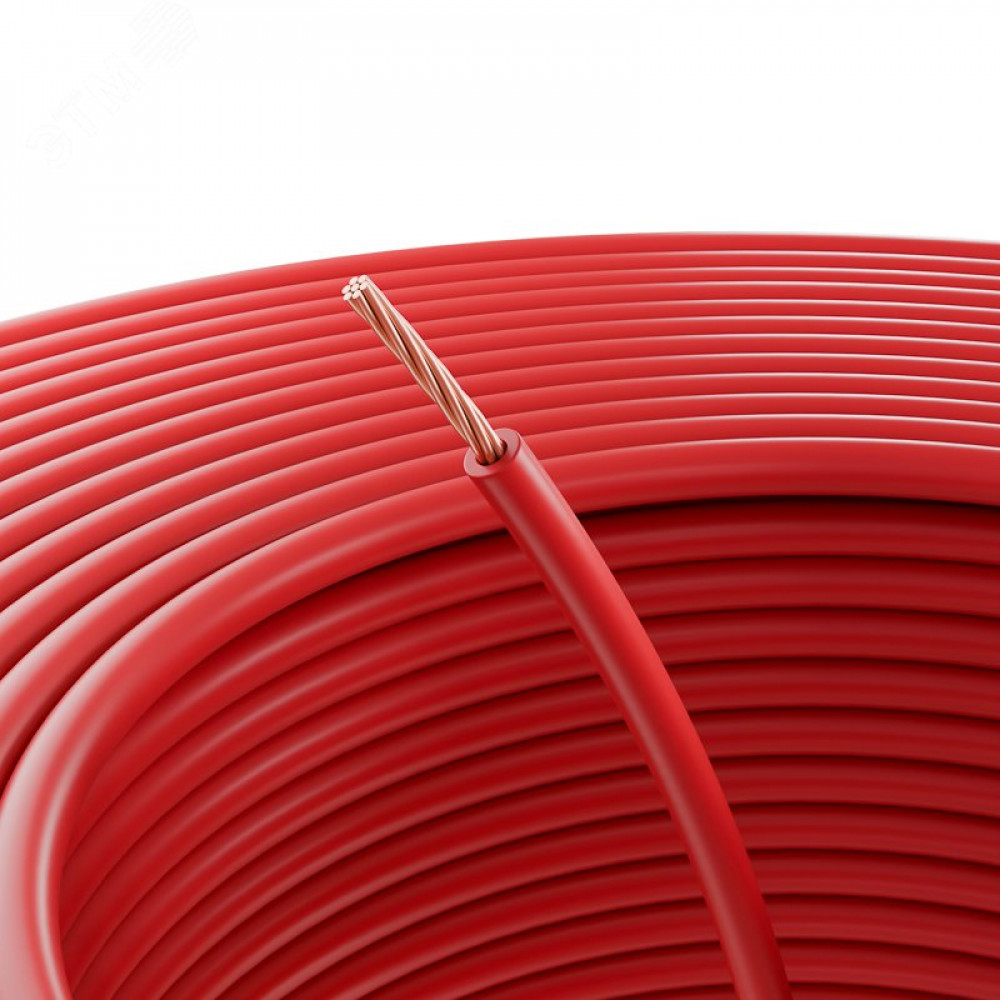 Изображение товара Провод ПГВА 1х0,75мм2 красный бухта 100м Rexant