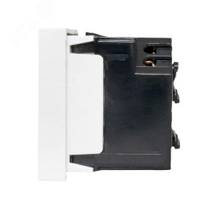 Розетка 45х45 с зазем. 45 градусов, быстрозажимные клеммы, белая EKF