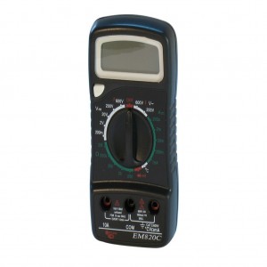 EM-820C, Компактный цифровой мультиметр имеющий функцию DATA HOLD,  тест диодов, транзисторов, измерение температуры, тока, напряжение и сопротивления.
