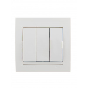 DERIY Выкл. х3 ПБТ белый 702-0202-109