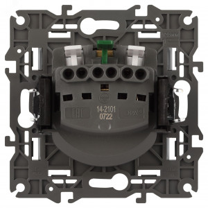 14-2101-01 Розетка 2P+E Schuko, 16A-250В, IP20, Elegance, белый (10/100/2800) Б0034264