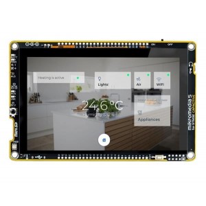 MIKROE-3896, Средства разработки визуального вывода Mikromedia 5 for STM32F7 Capacitive