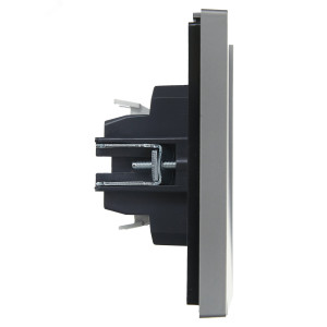 FORTE&PIANO Выключатель 1-клавишный перекрестный 10А FP512 сталь IEK FP-V13-0-10-1-K46