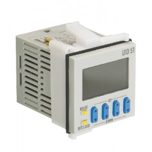 Таймер UID51 AC24V, Многофункциональный счетчик импульсов, с 5 входными и 7 выходными функциями для диапазона напряжений или фиксированного напряжения питания, входное напряжение: 24 V AC / DC, 1 переключающий контакт, коммутируемое напряжение: 230/30 V AC/DC, коммутируемый