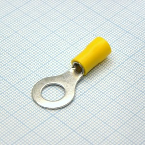 RV5.5-8  Yellow, наконечник кабельный кольцевой с изоляцией d=8.4мм, сеч. пров.4.0-6.0мм2