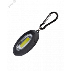 Фонарь брелок 0.5ВтCOBLED 2xCR2032 в комплектe корпус ABS-пластик c каучук напыл магнит карабин KOC201B