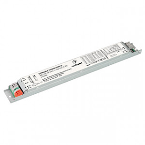 Блок питания ARJ-SP-38-PFC-1-10V-DALI2-PD (38W, 9-60V, 0.3-0.9A) 036287, Диммируемый источник тока по протоколу DALI 2.0 (диапазон 0-100%) и 1-10V (диапазон 2%-100%) с гальванической развязкой для светильников и мощных светодиодов. Входное напряжение 220-240 VAC. Выходные параметры: 9-60 В, 0.3-0.9A, 38 Вт. Встроенный PFC >0.9