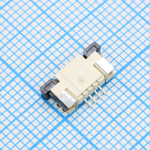 DS1020-07-04VBT1B-R, FPC разъем для шлейфа на плату, поверхностный монтаж 4pin, шаг 1.00мм (контакты сверху)