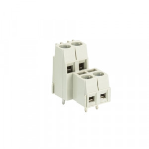 Клемма 8192 E/2/4, Клемма, 2 этажа, горизонтальный подвод кабеля, на плату, шаг: 5.0 мм, 4 полюса, фиксация провода винтовая, исполнение: с маркировкой, 300V, 10A, цвет: серый