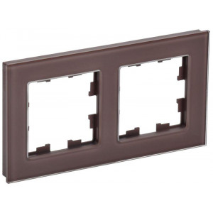Рамка 2-м BRITE РУ-2-2-БрТБ стекло темн. бронза BR-M22-G-K45