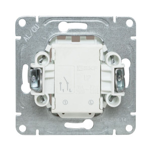 Механизм выключателя, одноклавишный, с подсветкой, кремовый Эпика EKF UP1-SWI-14