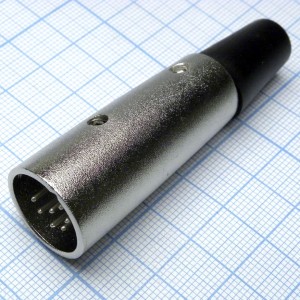 CANNON 48 7M, Аудио разъём XLR - вилка кабельная, 7 контактов, цвет - серебристый