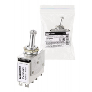 Выключатель-тумблер ТВ1-2 2P 250 В 5 А (8c) ON-OFF с фиксацией (2з+2р) SQ0747-0401