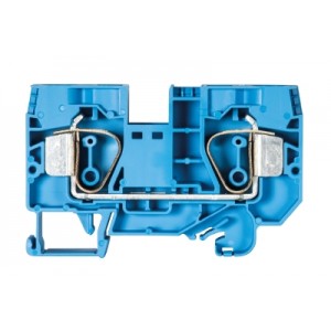 Проходная клемма WKFN 16/35 BL, Проходная клемма, тип фиксации провода: пружинный, номинальное сечение: 16 мм кв., 76A, 800V, ширина: 12 мм, цвет: синий, тип монтажа: DIN35