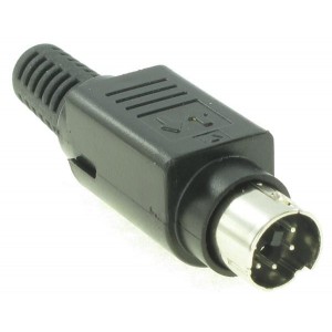 KMDLAX-8P-KPPSR, Цилиндрические разъемы DIN 8P MINI DIN CBL PLUG 6.35mm dia StrRf