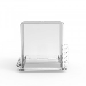 gwrD60-5, Блокиратор кнопки с квадратным основанием и квадратным колпачком, поликарбонат, размер отверстия – 84х84 мм, 104х104х103 мм, цвет – прозрачный, 1 шт/упак