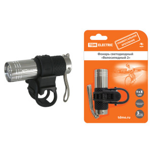 Фонарь светодиодный "Велосипедный 2" с креплением, 9 LED, 30 лм/Вт, 3*AAA SQ0350-0028