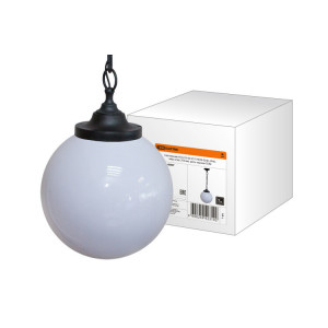 Светильник НСБ 02-60-251 УХЛ4 60 Вт, IP40, шар опал 250 мм, цепь черная SQ0313-0007