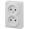 Розетка 2-м ОП Эксперт 11-2202-01 16А IP20 250В 2х2P бел. Б0020682