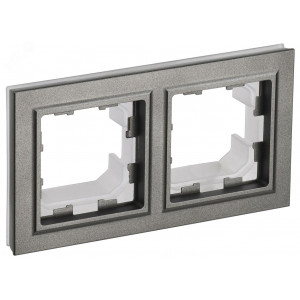 BRITE Рамка 2-мест. IP44 РУ-2-БрШ-44 шамп. BR-M22-44-K37