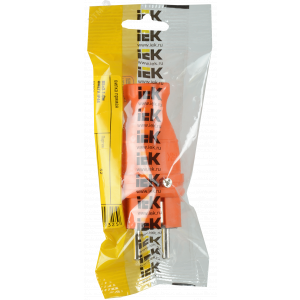 Вилка прямая ОМЕГА ВБп3-1-0м IP44 каучук оранж. PKR01-016-2-K09