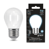 Лампа Filament Шар 9W 610lm 4100К Е27 milky LED 1/10/50 105202209