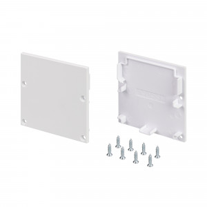 Заглушка SL-LINE-5050-S WHITE 038936, Пара белых заглушек для профиля SL-LINE-5050. В комплекте 2 заглушки, 8 шурупов. Цена за весь комплект.