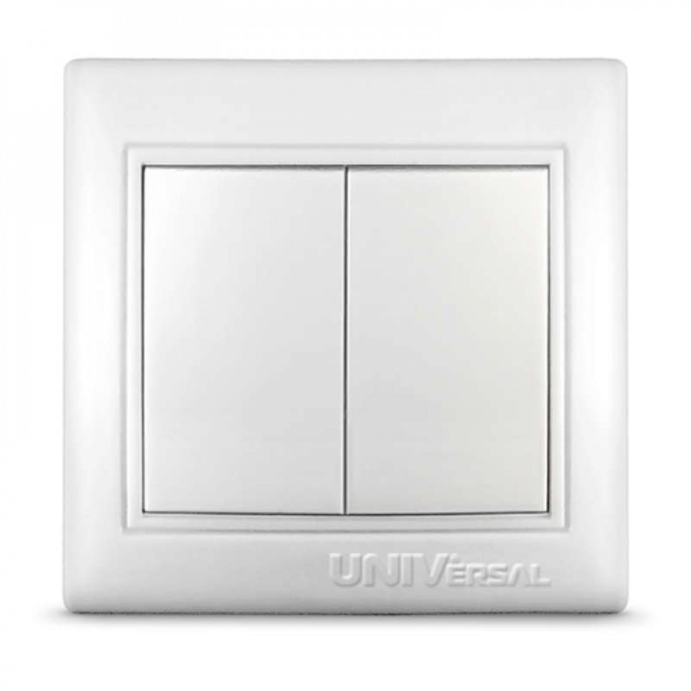 Изображение товара Выключатель 2-клавишный СП Севиль 10А IP20 Белый