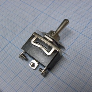 MT KN3(C)-123A-B3 15A/125V; 10A/250V, тумблер (ON)-OFF-(ON) 1 группа контактов с  винтами