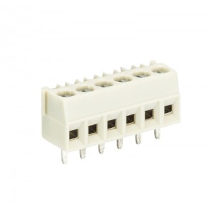 Клемма Wiecon 8593 / 6 OB, Клемма горизонтальный подвод кабеля, на плату, шаг: 3.5 мм, 6 полюсов, фиксация провода винтовая, исполнение: без маркировки, 300V, 10A, цвет: серый